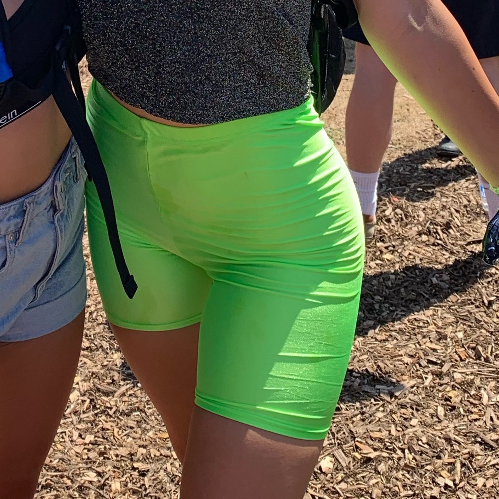 PrettyLittleThing Lime Green Active Shorts